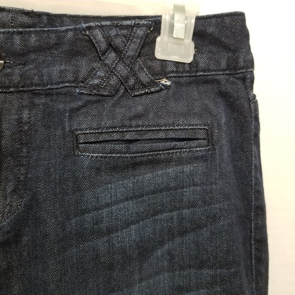 Mossimo jeans 6 Wide Leg denim trouser whiskered early 2000's stretch - Picture 4 of 13